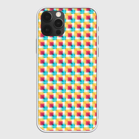 Чехол для iPhone 12 Pro Max с принтом Красочные кубы в Кировске, Силикон |  | Тематика изображения на принте: квадраты | кубы | паттерн | пиксели | разноцветный