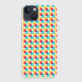 Чехол для iPhone 13 с принтом Красочные кубы в Кировске,  |  | Тематика изображения на принте: квадраты | кубы | паттерн | пиксели | разноцветный