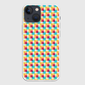 Чехол для iPhone 13 mini с принтом Красочные кубы в Кировске,  |  | Тематика изображения на принте: квадраты | кубы | паттерн | пиксели | разноцветный