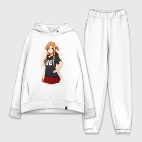 Женский костюм хлопок Oversize с принтом Asuna SAO в Кировске,  |  | asuna | kirito | sao | асуна | девочка | кирито | мастера меча онлайн