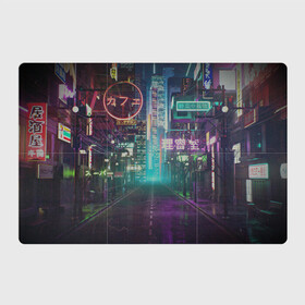 Магнитный плакат 3Х2 с принтом Neon Tokyo в Кировске, Полимерный материал с магнитным слоем | 6 деталей размером 9*9 см | anime | cyber | cyberpunk | japan | japanese | neon | retro | retro wave | road | street | tokyo | wave | аниме | дорога | иероглифы | кибер | киберпанк | неон | неоновый | ночной токио | ночь | ретро | свет | токио | улица | уличный | эстетика