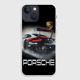 Чехол для iPhone 13 mini с принтом PORSHE в Кировске,  |  | 911 | auto | car | cool | dark | logo | machine | porshe | ride | sportcar | автомобили | гонки | крутые | порше | ралли | спорткар | тачки