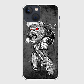 Чехол для iPhone 13 mini с принтом Junk Ride в Кировске,  |  | bike | bmx | gorilla | mtb | ride | бэм | вело | велосипед | велоспорт | горилла | поездка