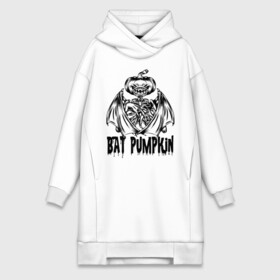 Платье-худи хлопок с принтом Bat pumpkin в Кировске,  |  | bat | halloween | holiday | hype | jaw | muzzle | pumpkin | wings | крылья | летучая мышь | пасть | праздник | хайп | хэллоуин