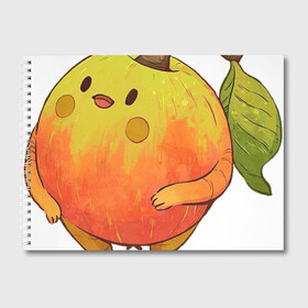 Альбом для рисования с принтом Яблочко в Кировске, 100% бумага
 | матовая бумага, плотность 200 мг. | Тематика изображения на принте: арт | ветка | веточка | лист | листочек | мило | милота | рисунок | свежие фрукты | свежий продукт | свежий фрукт | фрукт | фрукты | яблоко | яблочко