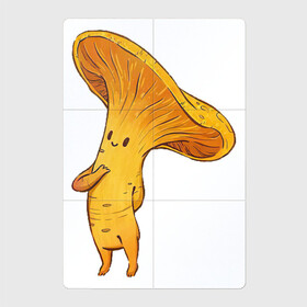 Магнитный плакат 2Х3 с принтом Лисичка в Кировске, Полимерный материал с магнитным слоем | 6 деталей размером 9*9 см | арт | гриб | грибочек | грибы | лисичка | мило | милота | рисунок | рыжий гриб | свежие грибы | свежий гриб | свежий продукт