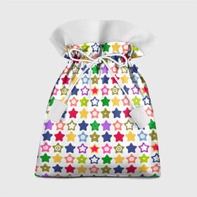 Подарочный 3D мешок с принтом Разноцветные звездочки  в Кировске, 100% полиэстер | Размер: 29*39 см | абстрактный | детский | звезды | зеленый | красный | летний | разноцветные звезды | синий | современный