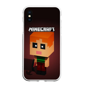 Чехол для iPhone XS Max матовый с принтом MINECRAFT | МАЙНКРАФТ (Z) в Кировске, Силикон | Область печати: задняя сторона чехла, без боковых панелей | block | creeper | cube | minecraft | minecraft nature | minecraft skin | minectaft skins | mobs | pixel | tnt | underground | блок | геометрия | крафт | крипер | кубики | майнкрафт | пиксели | тнт