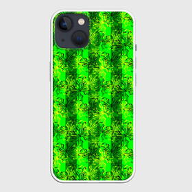 Чехол для iPhone 13 с принтом Неоновый полосатый узор в Кировске,  |  | бабочки | вертикальные полосы | зеленый | летний | неоновый | неоновый зеленый | современный | яркий узор