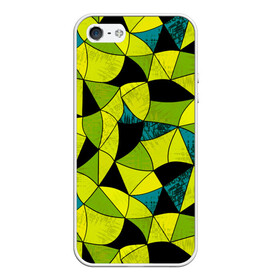 Чехол для iPhone 5/5S матовый с принтом Гранжевый яркий зеленый  в Кировске, Силикон | Область печати: задняя сторона чехла, без боковых панелей | абстрактный | гранжевая текстура | зеленый | летний | молодежный | современный | ярко желтый