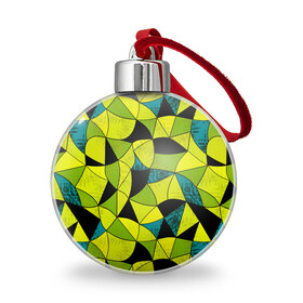 Ёлочный шар с принтом Гранжевый яркий зеленый  в Кировске, Пластик | Диаметр: 77 мм | абстрактный | гранжевая текстура | зеленый | летний | молодежный | современный | ярко желтый