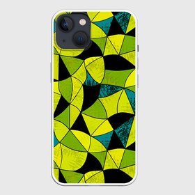 Чехол для iPhone 13 с принтом Гранжевый яркий зеленый в Кировске,  |  | абстрактный | гранжевая текстура | зеленый | летний | молодежный | современный | ярко желтый