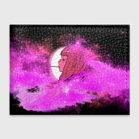 Обложка для студенческого билета с принтом Аниме Девушка | Розовый Космос в Кировске, натуральная кожа | Размер: 11*8 см; Печать на всей внешней стороне | Тематика изображения на принте: anime | cloud | girl | japan | moon sky | pink | senpai | space | аниме | анимэ | девочка | девушка | космос | краска | кровь | луна | мульт | самурай | символ | тян | япония