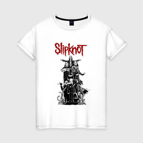 Женская футболка хлопок с принтом SLIPKNOT | СЛИПКНОТ (Z) в Кировске, 100% хлопок | прямой крой, круглый вырез горловины, длина до линии бедер, слегка спущенное плечо | rock | slipknot | алессандро вентурелла | джей вайнберг | джеймс рут | кори тейлор | крэйг джонс | мик томсон | петля | рок | сид уилсон | скользящий узел | слипкнот | тяжелый рок | удавка | шон крэхан