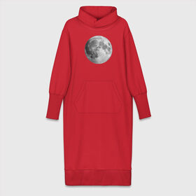 Платье удлиненное хлопок с принтом Полнолуние Лунная фаза в Кировске,  |  | луна | луна круглая | лунная фаза | планета | полнолуние