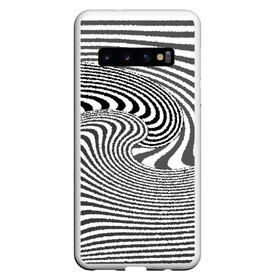 Чехол для Samsung Galaxy S10 с принтом Черно белый мозаичный узор в Кировске, Силикон | Область печати: задняя сторона чехла, без боковых панелей | волна | мозаика | мозаичная картина | серый | узор | черно белый | черный и белый