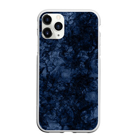 Чехол для iPhone 11 Pro матовый с принтом Темно-синяя текстура камня  в Кировске, Силикон |  | абстрактный | модный | молодежный | мрамор | мраморный узор | синий | современный