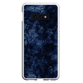 Чехол для Samsung S10E с принтом Темно-синяя текстура камня  в Кировске, Силикон | Область печати: задняя сторона чехла, без боковых панелей | абстрактный | модный | молодежный | мрамор | мраморный узор | синий | современный