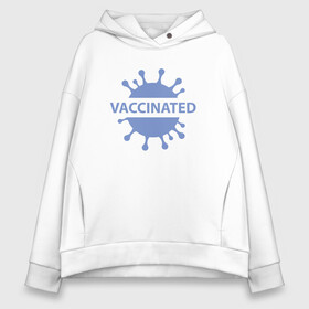 Женское худи Oversize хлопок с принтом Вакцинирование в Кировске, френч-терри — 70% хлопок, 30% полиэстер. Мягкий теплый начес внутри —100% хлопок | боковые карманы, эластичные манжеты и нижняя кромка, капюшон на магнитной кнопке | coronavirus | covid19 | virus | вакцина | вакцинация | вирус | грипп | заражение | здоровье | иммунитет | инфекция | карантин | корона | коронавирус | маска | пандемия | прививка | самоизоляция | спутник