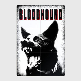 Магнитный плакат 2Х3 с принтом BLOODHOUND в Кировске, Полимерный материал с магнитным слоем | 6 деталей размером 9*9 см | Тематика изображения на принте: агрессия | надпись | пес | собака | спорт | черный