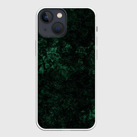 Чехол для iPhone 13 mini с принтом Темно зеленый мраморный узор в Кировске,  |  | абстрактный | велюровый | зеленый | каменный | мрамор | современный | текстура камня | темный зеленый