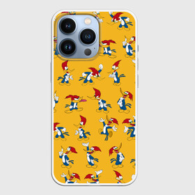 Чехол для iPhone 13 Pro с принтом Такой разный Дятел Вуди в Кировске,  |  | animals | cartoon | character | head | laughter | pattern | woody woodpecker | дятел вуди | животные | мультики | паттерн | персонаж | смех | узор