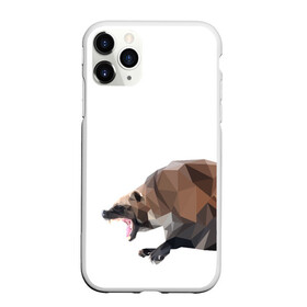 Чехол для iPhone 11 Pro матовый с принтом Росомаха в Кировске, Силикон |  | животное | зверь | злость | куница | медведь | милое животное | полигональный | росомаха | собака