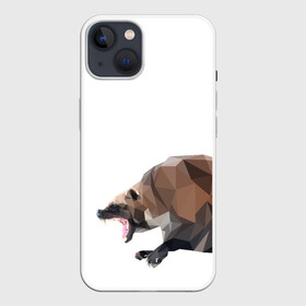 Чехол для iPhone 13 с принтом Росомаха в Кировске,  |  | животное | зверь | злость | куница | медведь | милое животное | полигональный | росомаха | собака