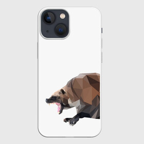Чехол для iPhone 13 mini с принтом Росомаха в Кировске,  |  | животное | зверь | злость | куница | медведь | милое животное | полигональный | росомаха | собака