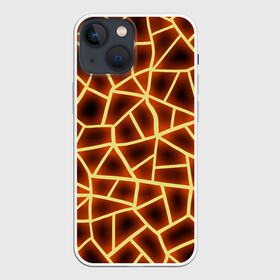 Чехол для iPhone 13 mini с принтом Огненная геометрия в Кировске,  |  | 3д | abstract | fire | flame | geometry stripes | neon | polygonal | абстрактная геометрия | геометрические фигуры | линии | мозаика | неон | огонь | орнамент | пламя | полигон | полосы | светящиеся | текстура | треугольники