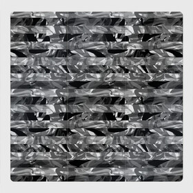 Магнитный плакат 3Х3 с принтом Черно -белый полосатый узор в Кировске, Полимерный материал с магнитным слоем | 9 деталей размером 9*9 см | Тематика изображения на принте: абстрактный | молодежный | монохромный | полосатый узор | полосы | современный | черный и белый