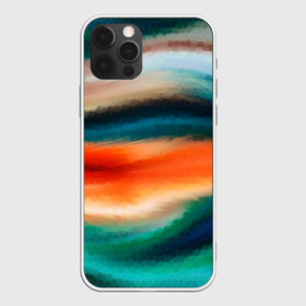 Чехол для iPhone 12 Pro Max с принтом Мозаичный абстрактный узор  в Кировске, Силикон |  | зеленый | мозаичная текстура | оранжевый | разноцветный | современный | узор