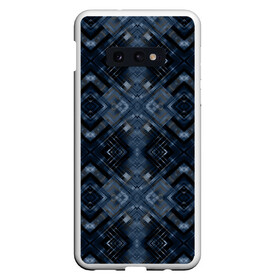 Чехол для Samsung S10E с принтом Темный синий абстрактный узор  в Кировске, Силикон | Область печати: задняя сторона чехла, без боковых панелей | абстрактный | молодежный | плед | синий | современный | темно синий