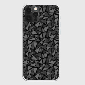 Чехол для iPhone 12 Pro с принтом Геометрический серый узор  в Кировске, силикон | область печати: задняя сторона чехла, без боковых панелей | абстрактный | геометрический | мозаика | серый | современный | темный серый | черно белый