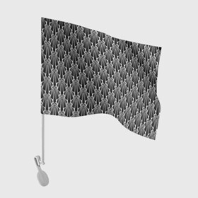 Флаг для автомобиля с принтом Узор Арт деко  в Кировске, 100% полиэстер | Размер: 30*21 см | абстрактный | арт деко | геометрический | деко | модный | популярный | современный | черно белый