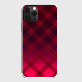 Чехол для iPhone 12 Pro Max с принтом Геометрический абстрактный узо в Кировске, Силикон |  | абстрактный | геометрический | градиентный | клетчатый | красный | красный в клетку | плед | темный красный