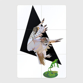 Магнитный плакат 2Х3 с принтом Сова в деле в Кировске, Полимерный материал с магнитным слоем | 6 деталей размером 9*9 см | арт | дикие животные | дикие звери | дикие птицы | животное | животные | лягушка | охота | природа | птица | птицы | рисунок | сова