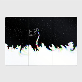 Магнитный плакат 3Х2 с принтом Затерянный в космосе в Кировске, Полимерный материал с магнитным слоем | 6 деталей размером 9*9 см | звезды слон пламя потерянный забытый радуга хобот огонь