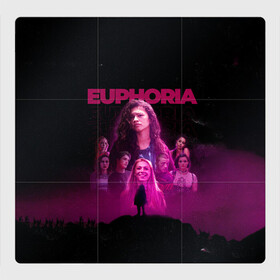 Магнитный плакат 3Х3 с принтом Euphoria team в Кировске, Полимерный материал с магнитным слоем | 9 деталей размером 9*9 см | Тематика изображения на принте: euphoria | serial | джулс | зендея | ру беннетт | сериал | сериалы | хантер шефер | эйфория