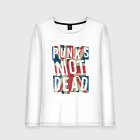 Женский лонгслив хлопок с принтом Punks not dead в Кировске, 100% хлопок |  | alternative | music | punk | punks not dead | rock | альтернатива | музыка | панк | панки не умерают | панкс нот дэд | рок