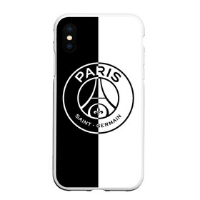 Чехол для iPhone XS Max матовый с принтом ФК ПСЖ / PSG BLACK & WHITE в Кировске, Силикон | Область печати: задняя сторона чехла, без боковых панелей | Тематика изображения на принте: paris saint germain | psg | saint | sport | париж | псг | спорт | футбол