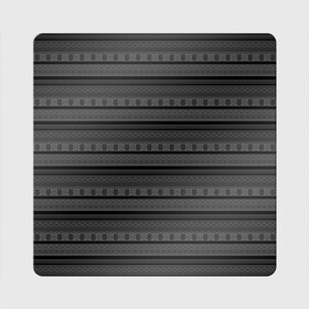 Магнит виниловый Квадрат с принтом Темный серый орнамент  в Кировске, полимерный материал с магнитным слоем | размер 9*9 см, закругленные углы | абстрактный | геометрический | молодежный | орнамент | полосатый орнамент | серый | серый и черный | современный | темный