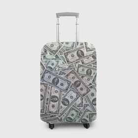 Чехол для чемодана 3D с принтом МИЛЛИОНЕР в Кировске, 86% полиэфир, 14% спандекс | двустороннее нанесение принта, прорези для ручек и колес | деньги | доллар | мажер | миллионер | пафос | хайп