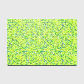 Головоломка Пазл магнитный 126 элементов с принтом Абстрактный неоновый зеленый в Кировске, полимерный материал с магнитным слоем | 126 деталей, размер изделия —  180*270 мм | абстрактный | геометрический | детский | зеленый | летний | неоновый | ретро | треугольники