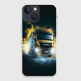 Чехол для iPhone 13 mini с принтом Man Leon в Кировске,  |  | man | man truck | man грузовик | truck | trucks | грузовик | грузовики | дальнобои | дальнобой | дальнобойщик | мен | мен грузовик | фура | фуры