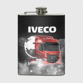 Фляга с принтом Iveco truck в Кировске, металлический корпус | емкость 0,22 л, размер 125 х 94 мм. Виниловая наклейка запечатывается полностью | Тематика изображения на принте: iveco | iveco truck | iveco грузовик | truck | trucks | грузовик | грузовики | дальнобои | дальнобой | дальнобойщик | ивеко | ивеко грузовик | фура | фуры