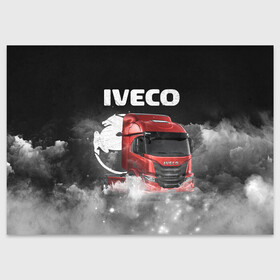 Поздравительная открытка с принтом Iveco truck в Кировске, 100% бумага | плотность бумаги 280 г/м2, матовая, на обратной стороне линовка и место для марки
 | iveco | iveco truck | iveco грузовик | truck | trucks | грузовик | грузовики | дальнобои | дальнобой | дальнобойщик | ивеко | ивеко грузовик | фура | фуры
