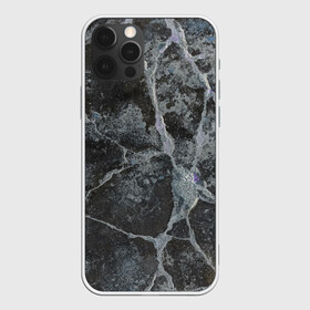 Чехол для iPhone 12 Pro с принтом Лунный камень в Кировске, силикон | область печати: задняя сторона чехла, без боковых панелей | art | бетон | булыжник | луна | текстура | трещина