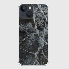 Чехол для iPhone 13 mini с принтом Лунный камень в Кировске,  |  | art | бетон | булыжник | луна | текстура | трещина