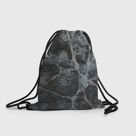 Рюкзак-мешок 3D с принтом Лунный камень в Кировске, 100% полиэстер | плотность ткани — 200 г/м2, размер — 35 х 45 см; лямки — толстые шнурки, застежка на шнуровке, без карманов и подкладки | art | бетон | булыжник | луна | текстура | трещина